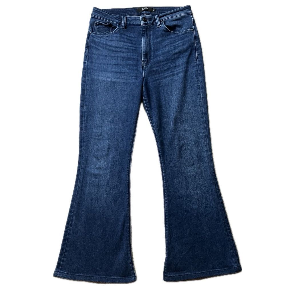 Hudson Holly Flare Crop Inseam Slit Jeans Stretch 29